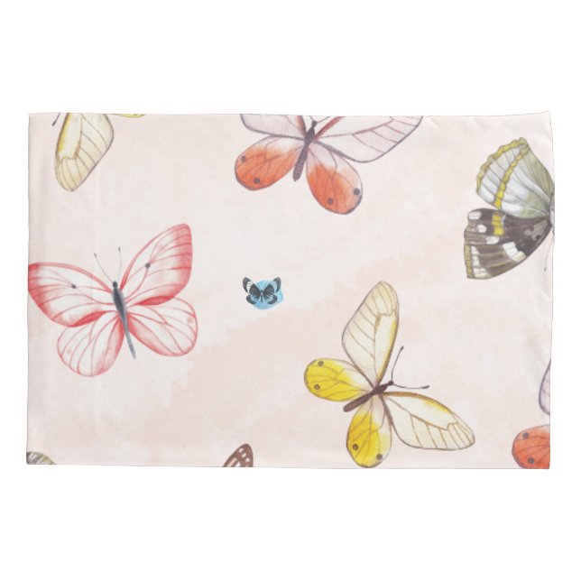 Colorful Butterfly Pillowcase (Back)