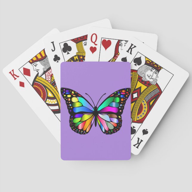 Colorful Butterfly Playing Cards (Back)