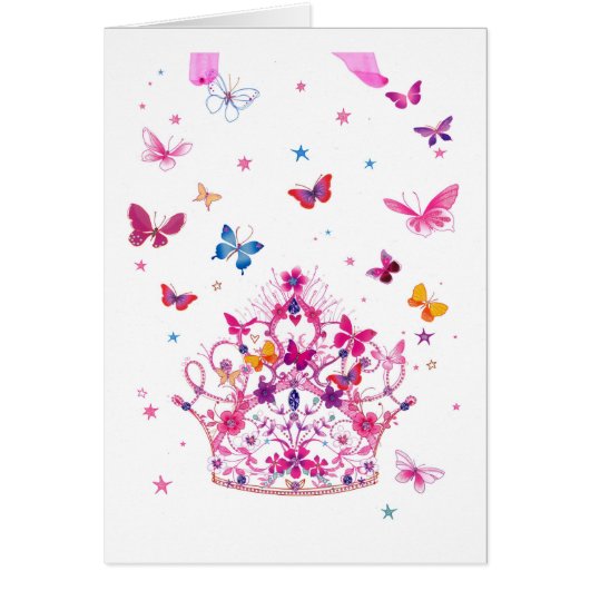 Colorful Butterfly Print: A Crowned Masterpiece.  (Front)