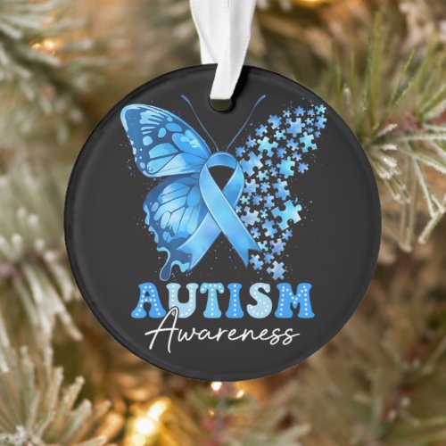 Colorful Butterfly Puzzle Ornament
