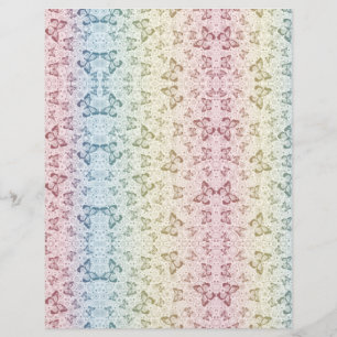 Colorful Butterfly Scrapbook Pages Stationary