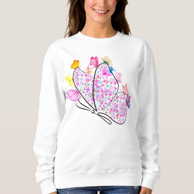 Colorful butterfly  sweatshirt (Front)