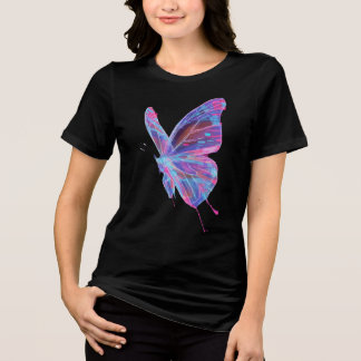 Colorful Butterfly T-Shirt. Tri-Blend Shirt