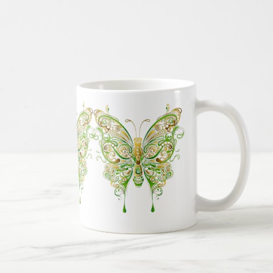 Colorful Butterfly Tattoo Style Coffee Mug