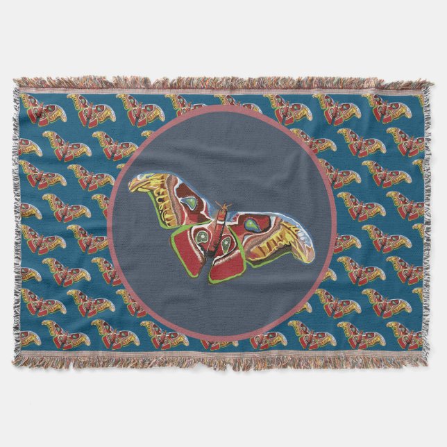 Colorful Butterfly Throw Blanket (Front)