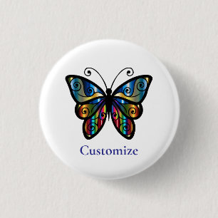 Colorful Butterfly Thunder_Cove Button