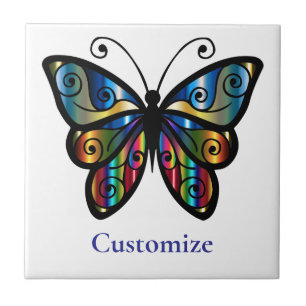 Colorful Butterfly Thunder_Cove Ceramic Tile