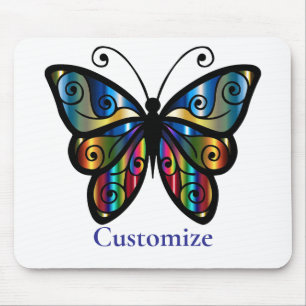 Colorful Butterfly Thunder_Cove Mouse Pad