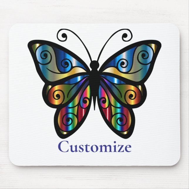 Colorful Butterfly Thunder_Cove Mouse Pad (Front)