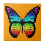 Colorful Butterfly Tile at Zazzle