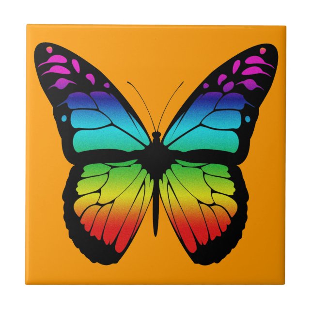 Colorful Butterfly Tile (Front)