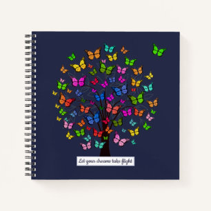 Colorful Butterfly Tree Dreams Notebook