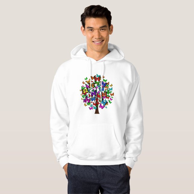 Colorful Butterfly Tree Hoodie (Front Full)