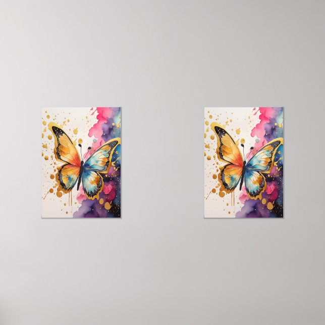 Colorful Butterfly Wall Art Sets (Front)