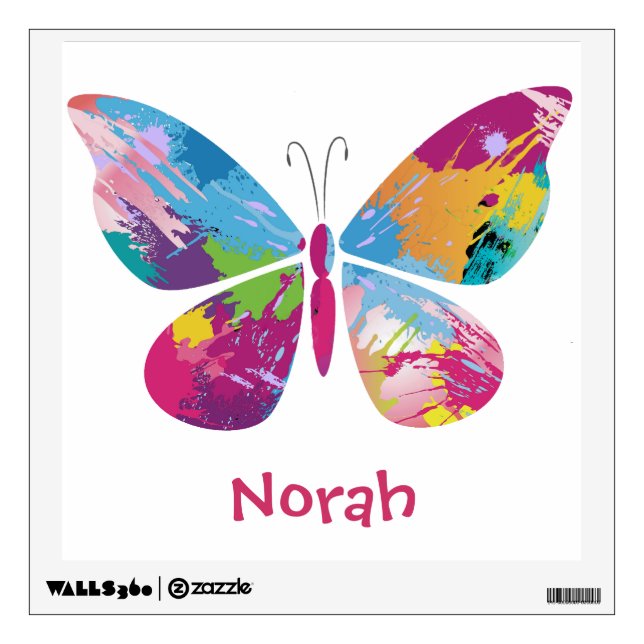 Colorful Butterfly Wall Decal (Front)