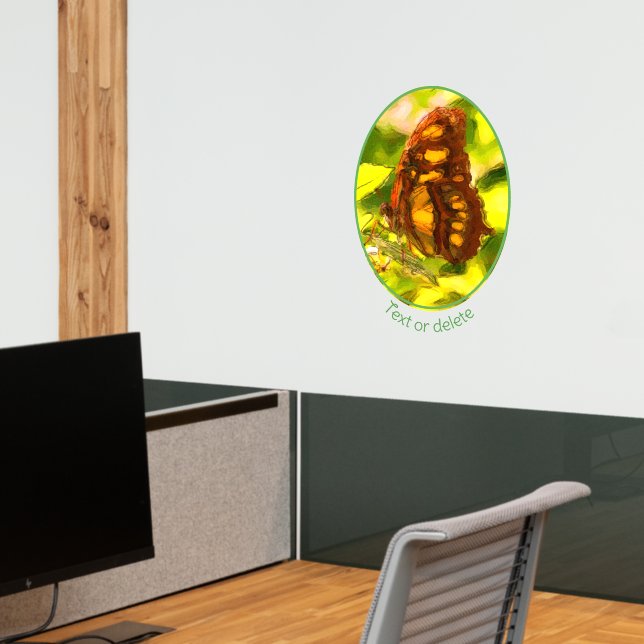 Colorful Butterfly Watercolor Personalized  Wall Decal (Office 2)