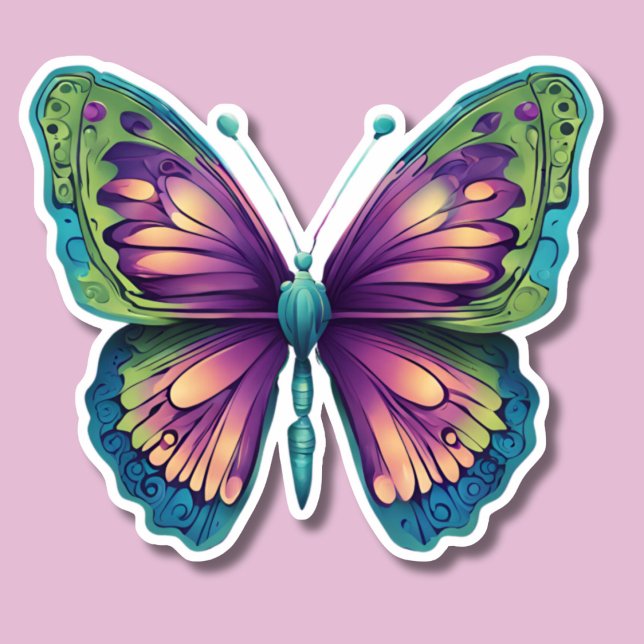 Colorful Butterfly Waterproof  Sticker (Creator Uploaded)