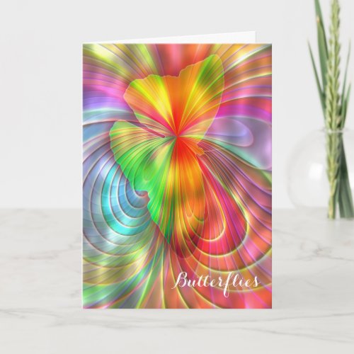 Colorful Butterfly with a Cute Poem Card