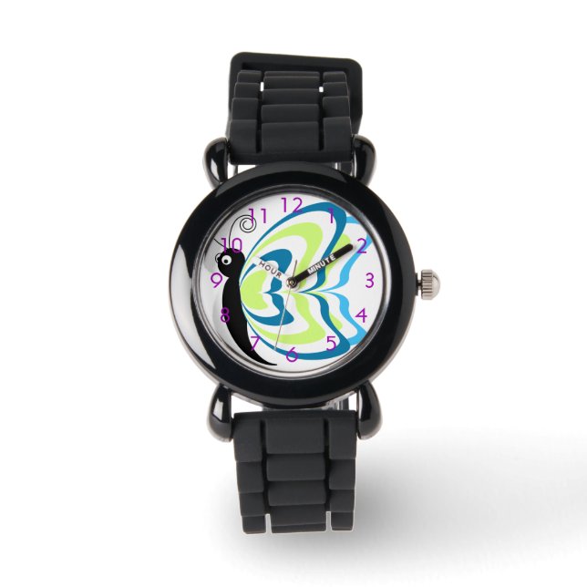 Colorful Butterfly Women's Watch (Front)