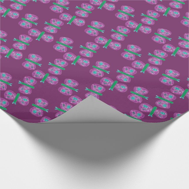 Colorful Butterfly Wrapping Paper (Corner)