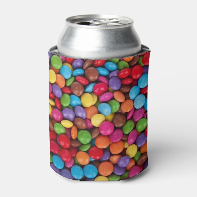 Colorful Button Candy Quirky Can Cooler (Can Front)