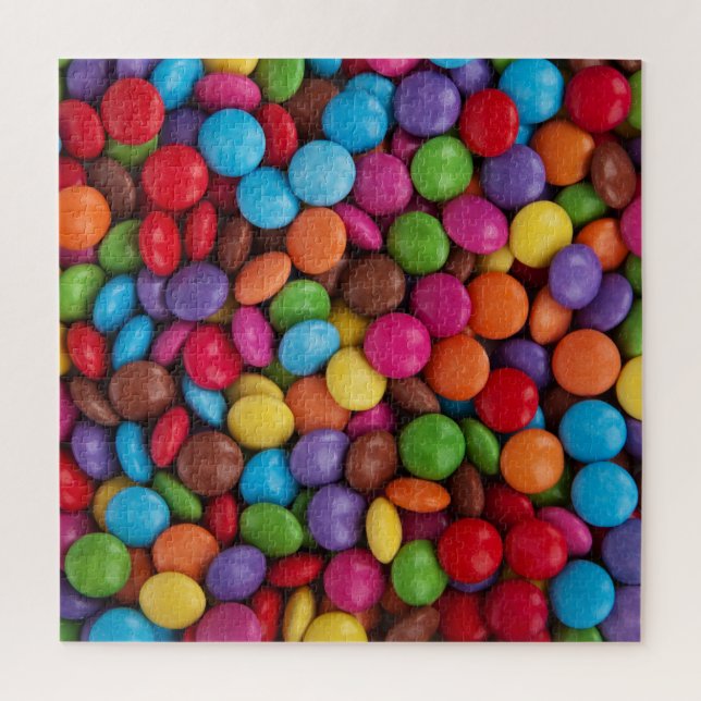 Colorful Buttons Of Sweet Chocolate Candy Jigsaw Puzzle (Vertical)