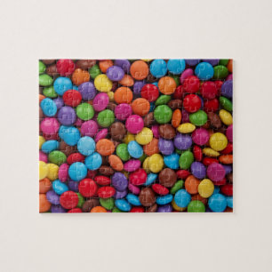 Colorful Buttons Of Sweet Chocolate Candy Jigsaw Puzzle