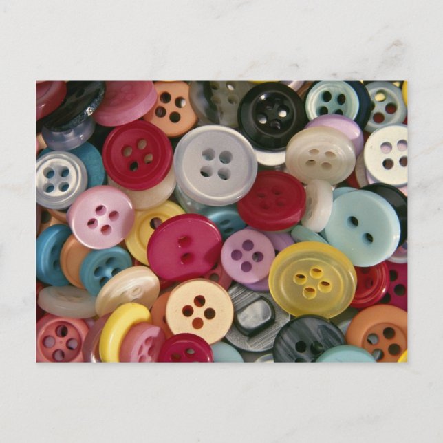 Colorful Buttons Postcard (Front)