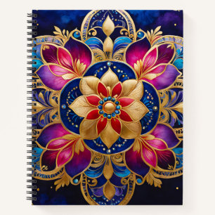 Colorful Byzantine Jewel Art Spiral Notebook