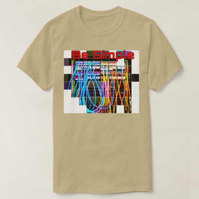 Colorful Cable Art Print T-Shirt (Design Front)
