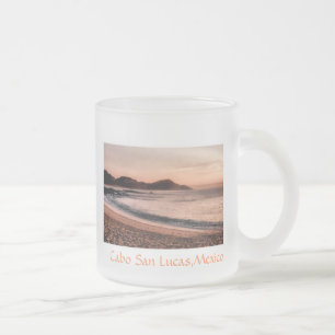 Colorful Cabo sunset Frosted Glass Coffee Mug