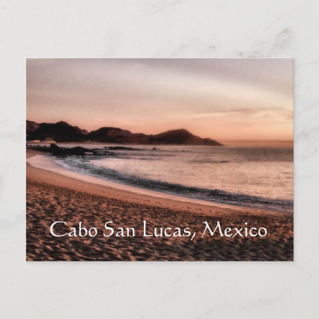 Colorful Cabo sunset Postcard (Front)