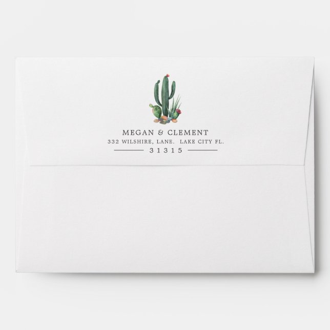 Colorful Cacti | Desert Theme | Envelope (Back (Top Flap))