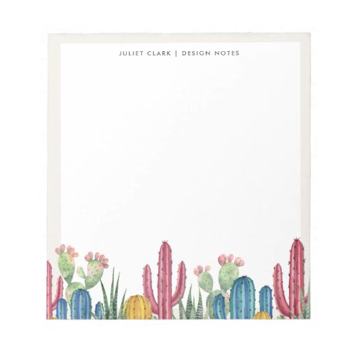 Colorful Cacti | Desert Theme Notepad Colorful Cacti | Desert Theme Notepad