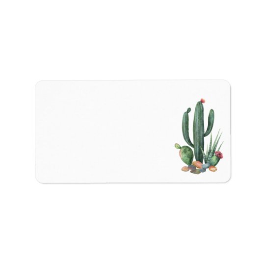 Colorful Cacti Desert Theme Return Address Label