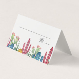 colored place cards wedding