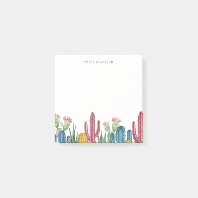 Colorful Cacti Post-it Notes (Front)