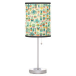 Colorful Cactus Flower Pattern Table Lamp