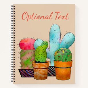 Colorful Cactus Garden Notebook