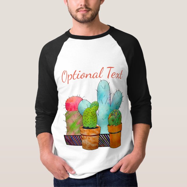 Colorful Cactus Garden T-Shirt (Front)