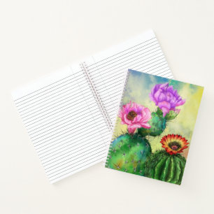 Colorful Cactus Notebook Flowers
