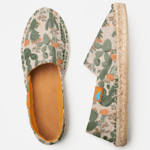 Colorful Cactus Pattern Espadrilles