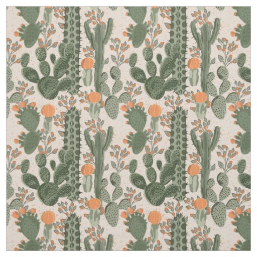 Colorful Cactus Pattern Fabric