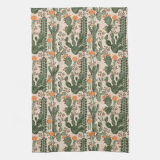 Colorful Cactus Pattern Kitchen Towel