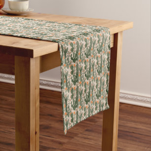 Colorful Cactus Pattern Short Table Runner