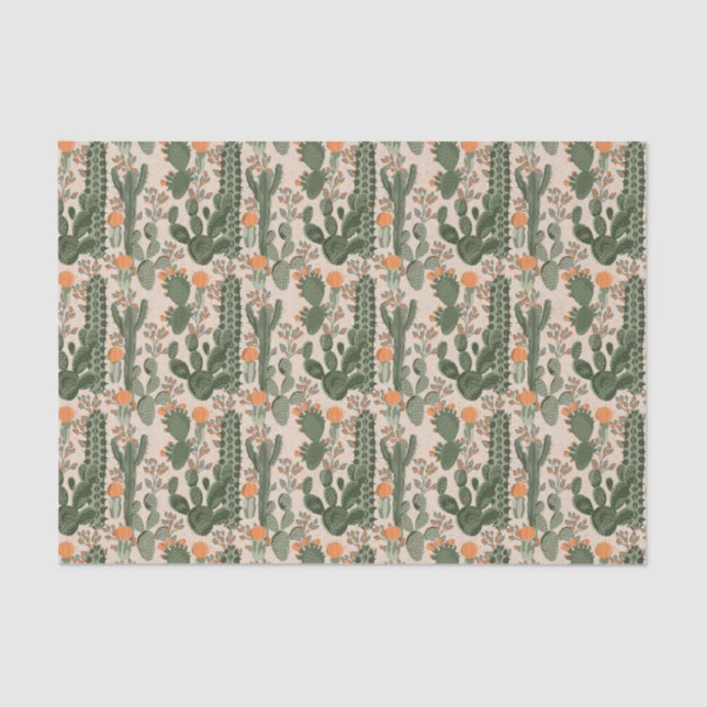 Colorful Cactus Pattern Tissue Paper (Front)