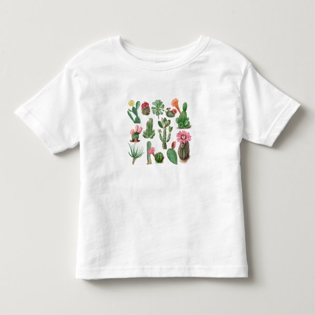 Colorful Cactus & Succulents Flowers  Toddler T-shirt (Front)