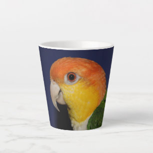 Colorful Caique Parrot Latte Mug