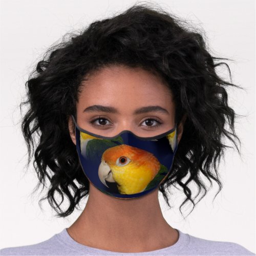 Colorful Caique Parrot Premium Face Mask