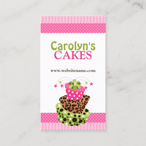 Customizable Cake Bakery Business Cards